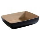 Melamine bowl FRIDA 1/2 GN 7.5 cm high 4L wood look/black product photo