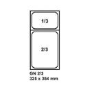 Grocier stainless steel gastronorm insert 2/3 GN 35.4x32.5x2 cm product photo