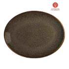Bonna porcelain plate Moove Ore Tierra oval 21x24 cm brown product photo