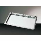 Stainless steel 18/10 serving tray with smooth edge 1/1 GN 32.5x53x1.5 cm silver product photo