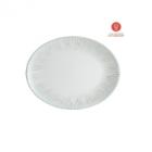 Bonna porseleinen bord Moove Iris ovaal 31x24 cm off white/olijfgroen Productfoto