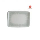 Bonna porseleinen bord Moove Iris rechthoekig 23x16 cm off white/olijfgroen Productfoto