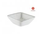 Bonna porseleinen kom Moove Iris vierkant 8x8.5 cm off white/olijfgroen Productfoto