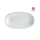 Bonna porcelain plate Gourmet Iris oval 24x14 cm off white/olive green product photo
