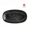 Bonna porcelain plate Gourmet Cosmos oval 24x14 cm black photo du produit