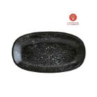 Bonna porcelain plate Gourmet Cosmos oval 19x11 cm black product photo
