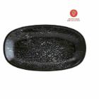 Bonna porseleinen bord Gourmet Cosmos ovaal 15x8.5 cm zwart Productfoto