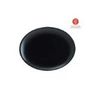 Bonna porseleinen bord Notte Moove ovaal 25x19 cm zwart Productfoto