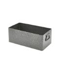 Galvinized steel serving tray rectangle 17.6x32.5 cm antique silver photo du produit