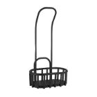 Metalen olie/azijn peper/zout menage Urban 13x8.5x25 cm zwart Productfoto