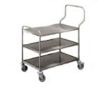 Stainless steel serving trolley SW 8x5-3 Ergo 3-trays 103.5x59.5x127 cm with swi product photo
