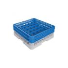 CaterRacks kunststof bekerglazenkorf CR36-2A 36-vaks 50x50x18 cm blauw/grijs Productfoto