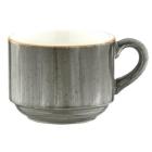 Bonna porcelain espresso cup Banquet Aura Space 80 cc stackable gray product photo