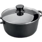 Cast aluminum cooking pan 28 cm / 7L black with glass lid product photo