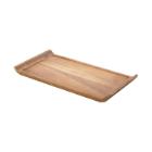 Wooden acacia serving board with edge 33x17.5x2 cm brown product photo