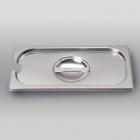 Grocier RVS deksel met greep en lepeluitsparing tbv gastronormbak 1/3 GN Productfoto