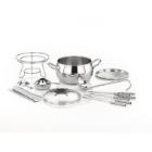 Stainless steel fondue set 13-piece 30x22x23 cm silver product photo