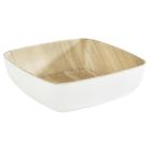 Melamine schaal Frida ø 16.5x5 cm wit/houtlook Productfoto