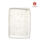 Assiette rectangulaire en porcelaine Bonna Moove Grain 23x16 cm blanc cassé photo du produit