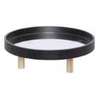 Houten dienblad met onderstel ø 40x11.5 cm zwart Productfoto