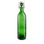 Iwas upcycled glazen fles met dop 70 cl ø 7.4xh31 cm groen frosted Waves Productfoto