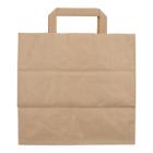 Verive papieren draagtas met platte hengsels 26+17x25 cm bruin Productfoto