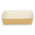 Verive kartonnen bak rechthoek 17x12x4.5 cm bruin/wit Productfoto