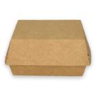 Verive kartonnen hamburgerbak middel 12x12x7 cm bruin/wit Productfoto