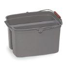Rubbermaid kunststof dubbele emmer 18L grijs Productfoto