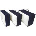 Dekbed opbergtas non woven PP/LDPE 45x65x32 cm blauw Productfoto