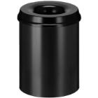 Metal flame retirend paper bin 15L black product photo