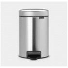 Brabantia metal pedal waste bin NewIcon 3L matt steel product photo