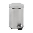 Stainless steel pedal waste bin 3L matt silver product photo