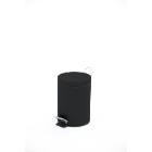 Stainless steel pedal waste bin 3L black product photo