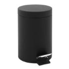 Stainless steel pedal waste bin 5L black product photo