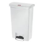 Rubbermaid Slim Jim PE pedaalafvalbak Step On 50L wit Productfoto
