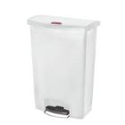 Rubbermaid Slim Jim PE pedaalafvalbak Step On 90L wit Productfoto
