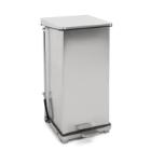 Stainless steel industrial pedal bin 90L matt silver product photo