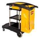 Rubbermaid kunststof werkwagen 127x56x112 cm 128L zwart Productfoto