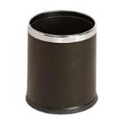 Steel double walled paper bin leatherlook 10L black product photo