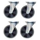 Nc set of 4 wheels 20 cm for upgrading housekeeping trolleys product photo