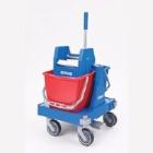 Ecolab werkwagen koppelbare basisplaat incl. pers blauw/rood Productfoto