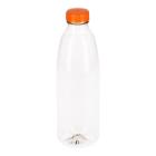 Verive bottle with orange cap RPET 1000 cc transparent product photo