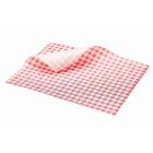 Greaseproof hamburger sheets 25x20 cm red/white checkered product photo