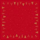 Duni Dunisilk® napperon 84x84 cm Shimmer Trees rood met print #2 Productfoto