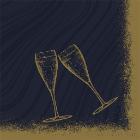 Duni Bio Dunisoft® napkin 40x40 cm Sparkly Cheers black product photo