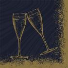Duni Bio Dunisoft® napkin 20x20 cm Sparkly Cheers black photo du produit