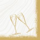 Duni Bio Dunisoft® napkin 40x40 cm Sparkly Cheers white product photo