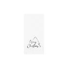 Duni tissue napkin 33x33 cm Merry Xmas tree 2-ply 1/8 fold white product photo