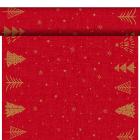 Duni Bio Dunicel® tête à tête 0.4x24 m Shimmer Trees rood met print #2 Productfoto